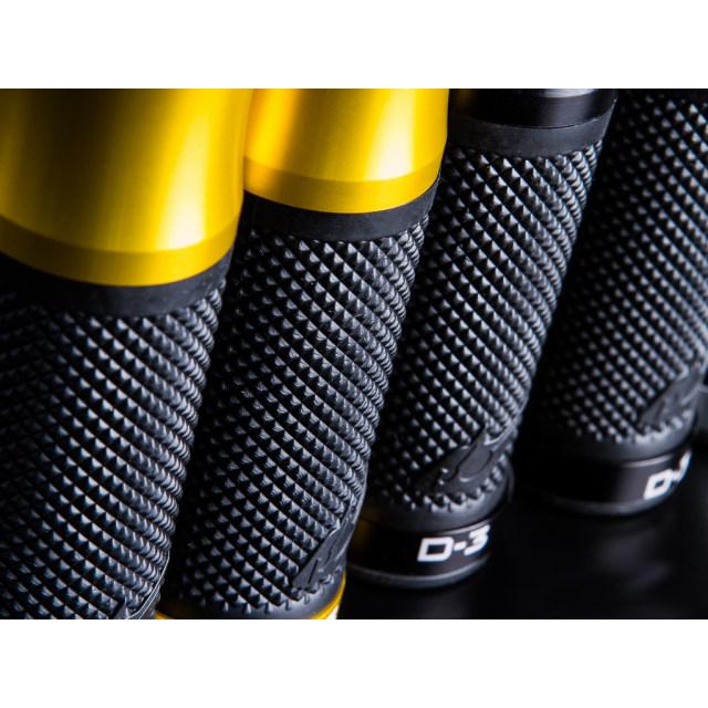 DRIVEN ドリブン D-3 アルミテックグリップ アルミカラー：ブラック / グリップカラー：ブルー グリップ ハンドル