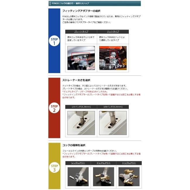 PINGEL ピンゲル クロームボディ・シングルアウトハイフローガソリン