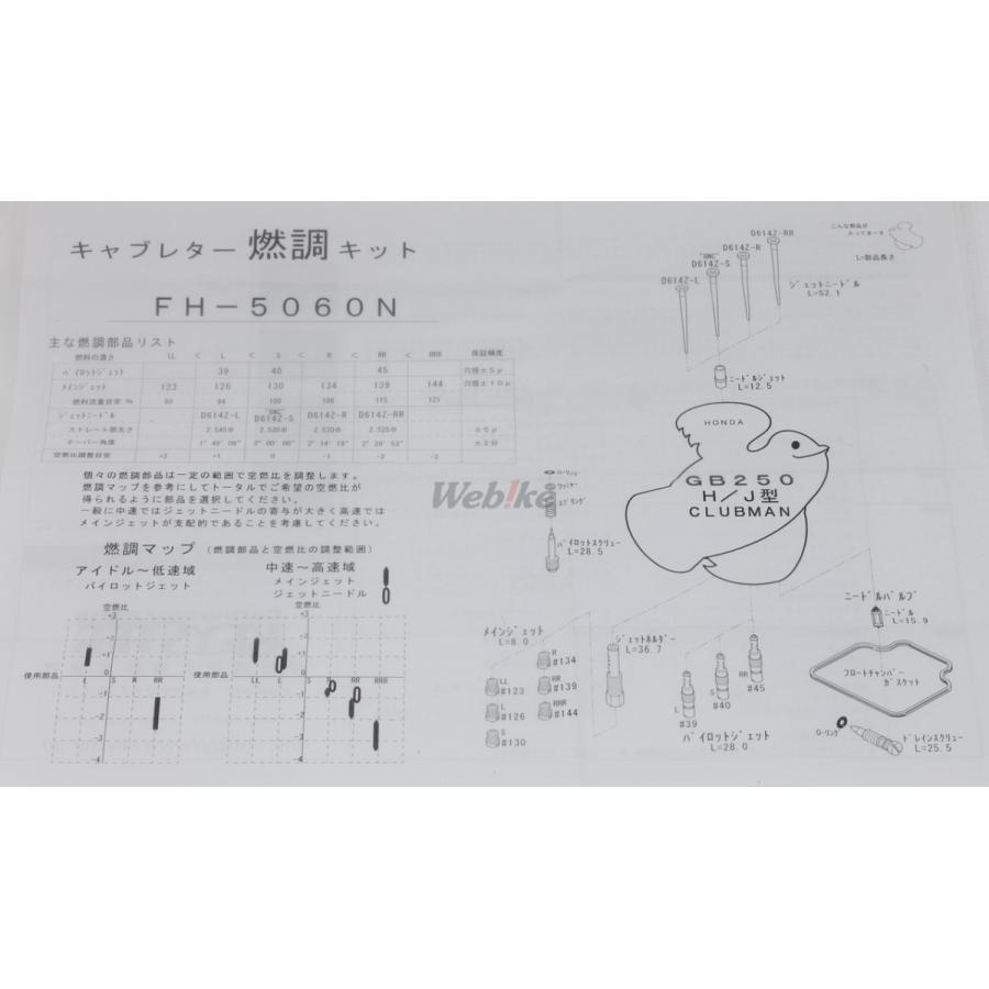 KEYSTER キースター キャブレター燃調キット GB250クラブマン HONDA ホンダ HONDA ホンダ｜webike02｜08