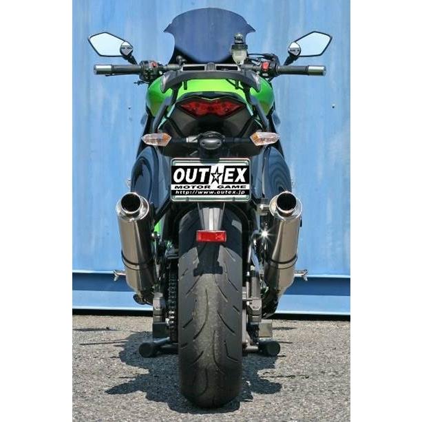 OUTEX - アウテックス .R-ST-S/O スリップオンマフラー サイレンサーサイズ：Φ100×350L ニンジャ1000 (Z1000SX) KAWASAKI カワサキ 消音装置