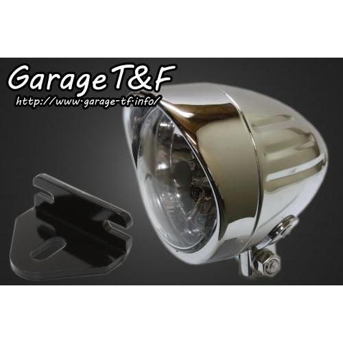 Garage T\u0026F ガレージ 4インチプレーンライト＆ライトステーキット タイプE 250TR KAWASAKI カワサキ ヘッドライト 灯火類 電装系