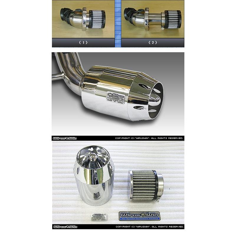 WirusWin ウイルズウィン ブリーズタイプ エアクリーナーキット カラー：ブラックメッキ エイプ100 エイプ50 HONDA ホンダ 吸気関連 エンジン_3