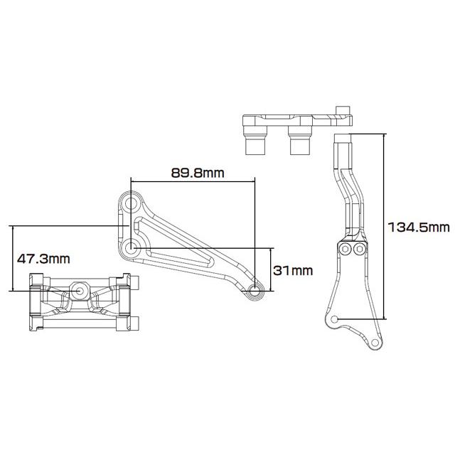 G-Craft ジークラフト GROM用ステアリングダンパーステー グロム HONDA ホンダ ステアリングダンパーブラケット ハンドル周辺パーツ ハンドル | G-Craft ASIA | 05