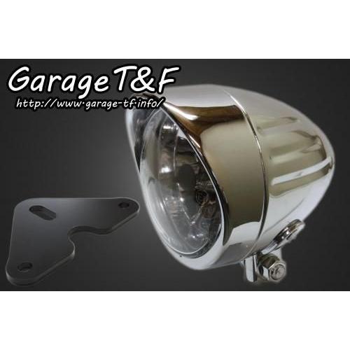 Garage T\u0026F ガレージ 4インチプレーンライト＆ライトステーキット タイプF グラストラッカー SUZUKI スズキ ヘッドライト 灯火類 電装系