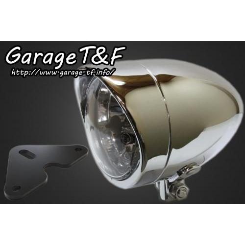 Garage T\u0026F ガレージ 4インチプレーンライト＆ライトステーキット タイプF グラストラッカー SUZUKI スズキ ヘッドライト 灯火類 電装系