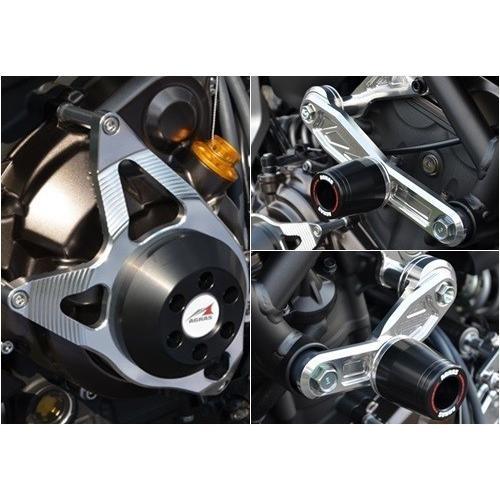 AGRAS アグラス レーシングスライダーセット ジュラコンカラー：ホワイト (ロゴ有) MT-07 YAMAHA ヤマハ エンジンスライダー・フレームスライダー フレーム