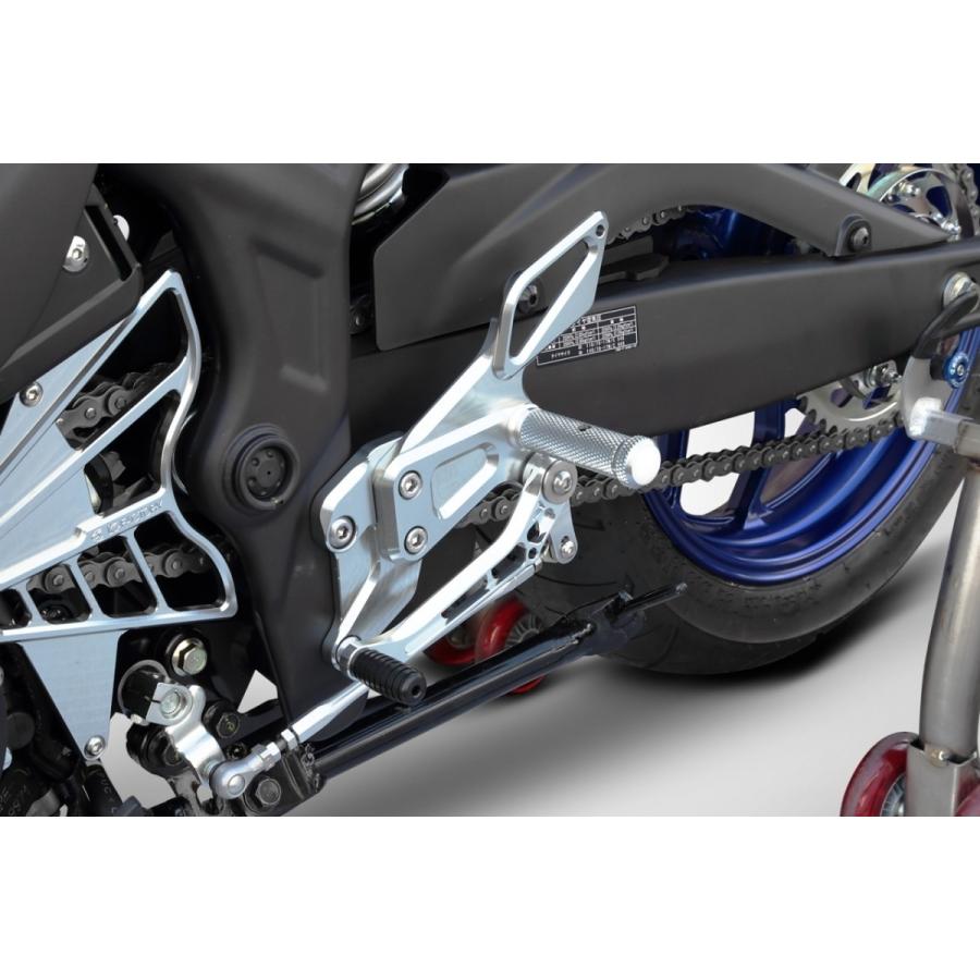 K-FACTORY ケイファクトリー ライディングステップ メタリックシルバー YZF-R25 YAMAHA ヤマハ バックステップ ステップ 足回り