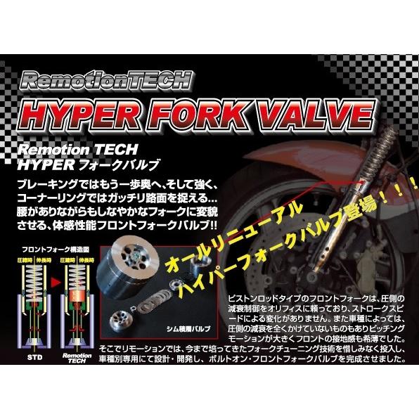 Remotion リモーション TECH Hyperフォークバルブ NC700S NC750S HONDA ホンダ その他フロントフォークオプション・補修部品 サスペンション 足回り_1