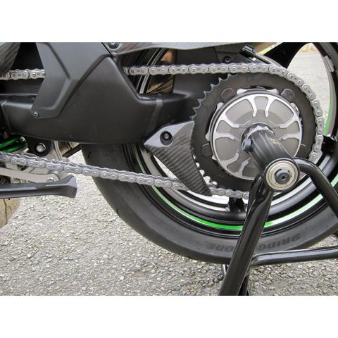 A-TECH エーテック ドライブチェーンガード 素材：ドライカーボンケブラー(DCK) ニンジャ H2 H2R KAWASAKI カワサキ チェーンガード フレームの画像