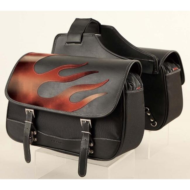 DEGNER デグナー ナイロンダブルサドルバッグ ファイヤー カラー：ビンテージレッド サイドバッグ 車体用バッグ・ケース