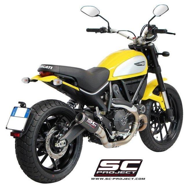 SC-PROJECT SCプロジェクト CR-T スリップオンサイレンサー 本体材質：カーボン SCRAMBLER 800 DUCATI ドゥカティ｜webike02｜03