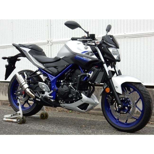 WR’S ダブルアールズ リアエキゾースト スリップオンマフラー サイレンサー：ソリッド MT-25 MT-03 YAMAHA ヤマハ マフラーの画像