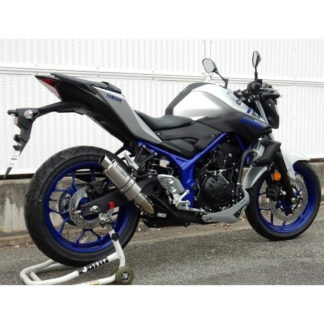 WR’S ダブルアールズ リアエキゾースト スリップオンマフラー サイレンサー：ソリッド MT-25 MT-03 YAMAHA ヤマハ マフラーの画像