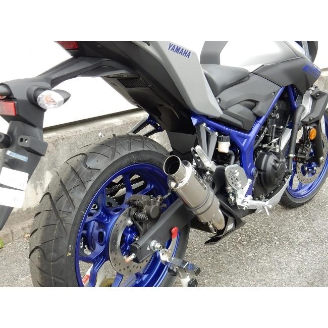 WR’S ダブルアールズ リアエキゾースト スリップオンマフラー サイレンサー：ソリッド MT-25 MT-03 YAMAHA ヤマハ マフラーの画像