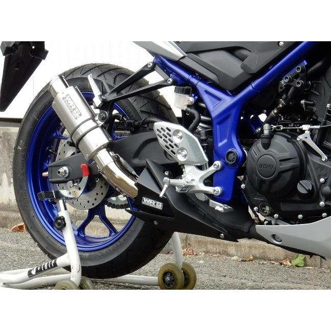 WR’S ダブルアールズ リアエキゾースト スリップオンマフラー サイレンサー：ソリッド MT-25 MT-03 YAMAHA ヤマハ マフラーの画像
