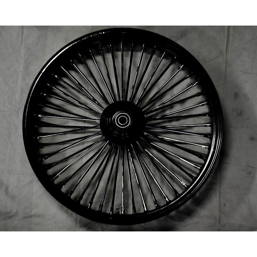 部品屋K\u0026W KING SPOKE ホイール リムカラー：ブラック／スポークカラー：クローム / サイズ：26インチ HARLEY-DAVIDSON ハーレーダビッドソン ホイール関連