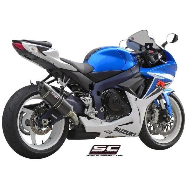 SC-PROJECT SCプロジェクト オーバル スリップオンサイレンサー (消音バッフル付属) サイレンサータイプ：チタン GSX-R 600 GSX-R 750｜webike02｜02