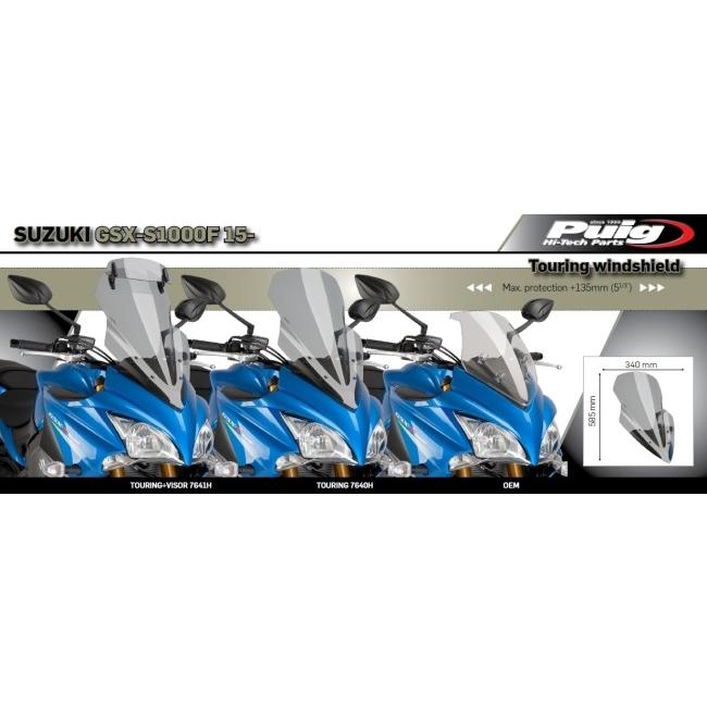 Puig プーチ ツーリングスクリーン カラー：ブラック GSX-S1000F SUZUKI スズキ スクリーン 外装_4