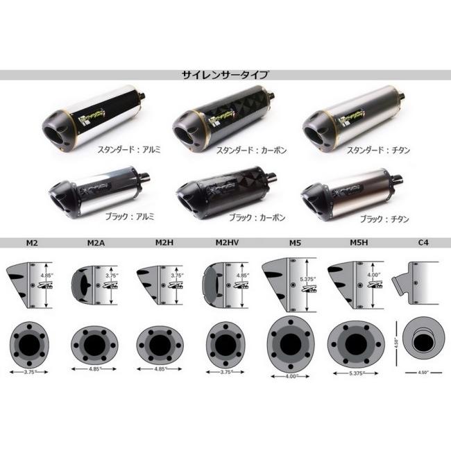 TWO BROTHERS RACING SV1000 TL1000用 マフラー Two Brothers Suzuki SV1000 03-07 M-2 Flange On Exhaust