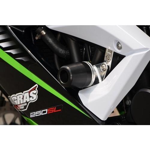 AGRAS アグラス レーシングスライダー ジュラコンカラー：ブラック / ロゴ：無し ニンジャ250SL KAWASAKI カワサキ エンジンスライダー・フレームスライダー
