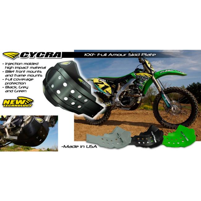 CYCRA サイクラ フルカバースキッドプレート カラー：ファクトリーグレー 2006-2008 KXF450 KAWASAKI カワサキ アンダーガード・スキッドプレート フレーム_4