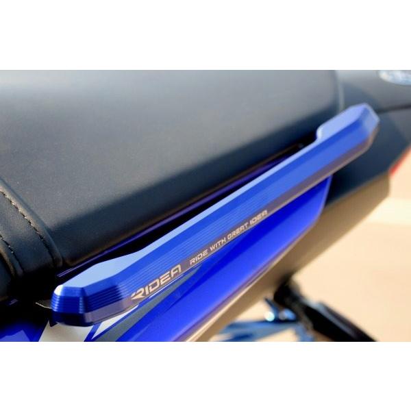 YZF-R25 アルミ削り出しグラブバー ブルー 新品(R3/MT-25対応) RIDEA リデア アルミ削り出しグラブバー カラー：ブルー YZF-R25