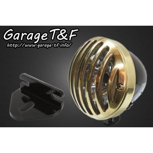 Garage T＆F - Garage T\u0026F 車宿り 4.5インチバードケージヘッドライト＆ライトステー(手あいE)一揃いの道具 W650 KAWASAKI カワサキ 前照灯 ともし火類 電装系 車、バイク、自転車-ヘッドライトASSY-バイク