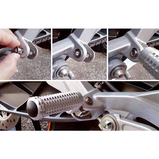 MotoCrazy モトクレイジー アルミステップ M カラー：ホワイトアルマイト 1290 SUPER DUKE R KTM フットペグ ステップ 足回り_2