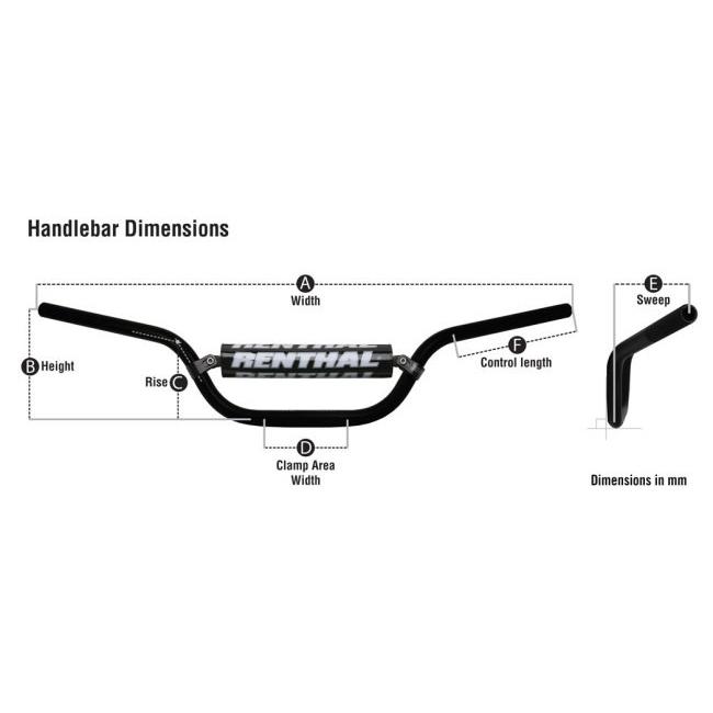 RENTHAL レンサル コンペティションバー CR80/85 96- カラー：ゴールド｜webike02｜02