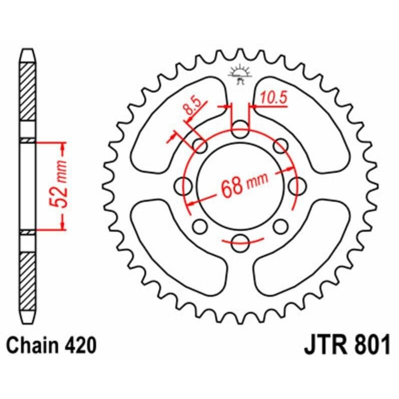 JT SPROCKETS JT SPROCKETSJTスプロケット Steel Standard Rear Sprocket 801