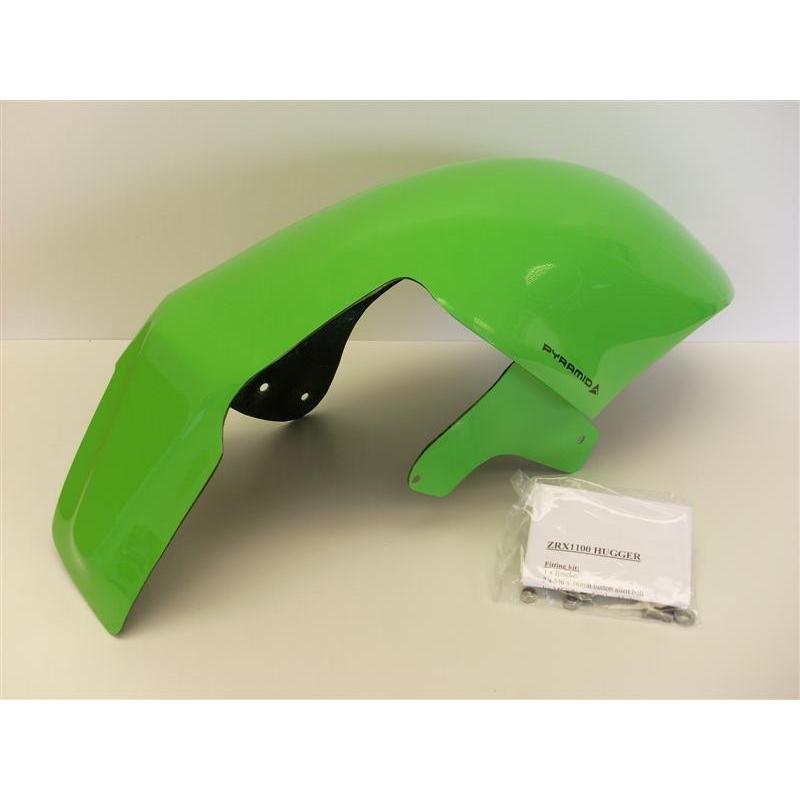 PYRAMID PLASTICS - Pyramid Plastics 金字塔可塑性物質 後押しどろ除け(Hugger) 色つや：Green ZRX1100 ALL KAWASAKI カワサキ 後押しどろ除け どろ除けかかわり合い 飾りつけ 外装パーツ-バイク