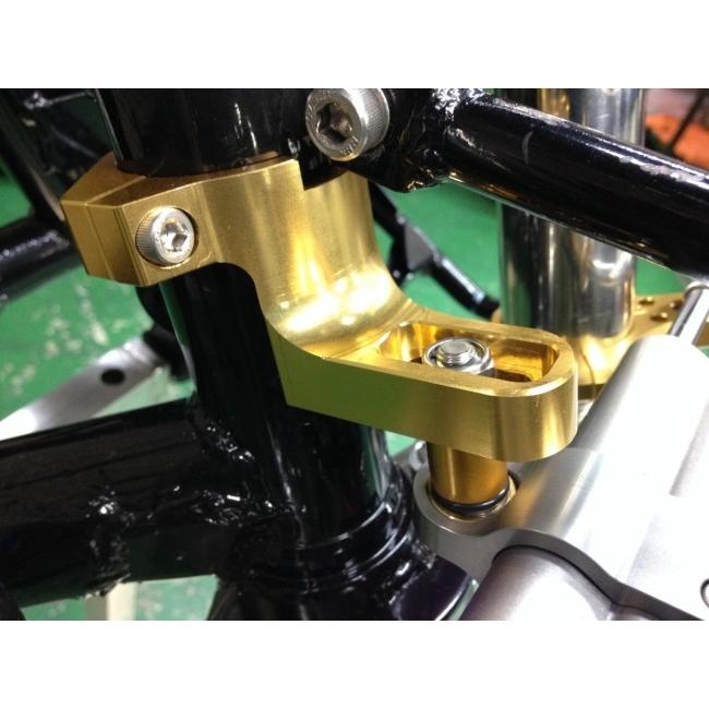 K-FACTORY ケイファクトリー ステアリングダンパー用ステー カラー：スーパーブラック GPZ900R KAWASAKI カワサキ ステアリングダンパーブラケット ハンドル