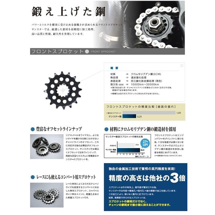 SUNSTAR サンスター フロント・リアスプロケット＆チェーン・カシメジョイントセット チェーン銘柄：DID製SS525VX3（シルバーチェーン） RVF750 HONDA ホンダ_1