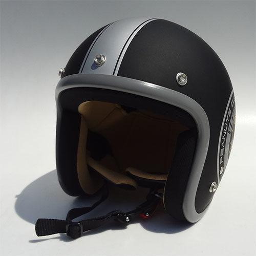 【美品】AXS ジェットヘルメット SNOOPY マットブラック／シルバー axs（アークス） AXS SNOOPY [スヌーピー] バイカー ヘルメット カラー