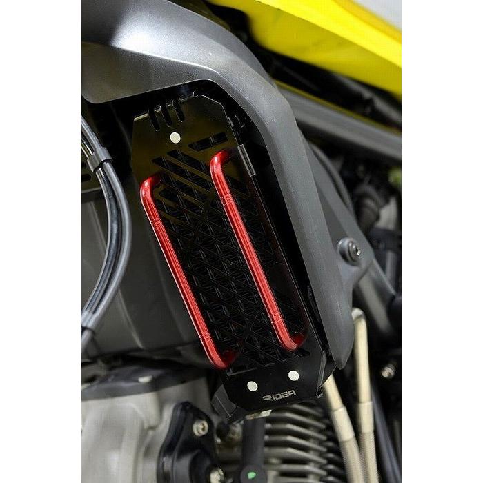 RIDEA リデア オイルクーラーガード カラー：レッド SCRAMBLER CLASSIC