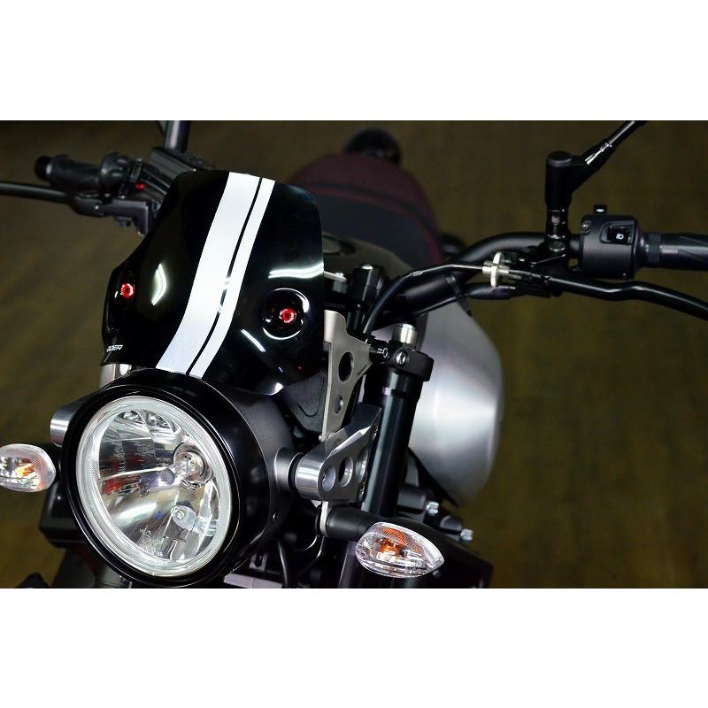 RIDEA リデア ウィンドスクリーン スクリーンボルトカラー：ブルー / スクリーン本体：ダークスモーク XSR900 YAMAHA ヤマハ メーターバイザー カウル関連 外装_4