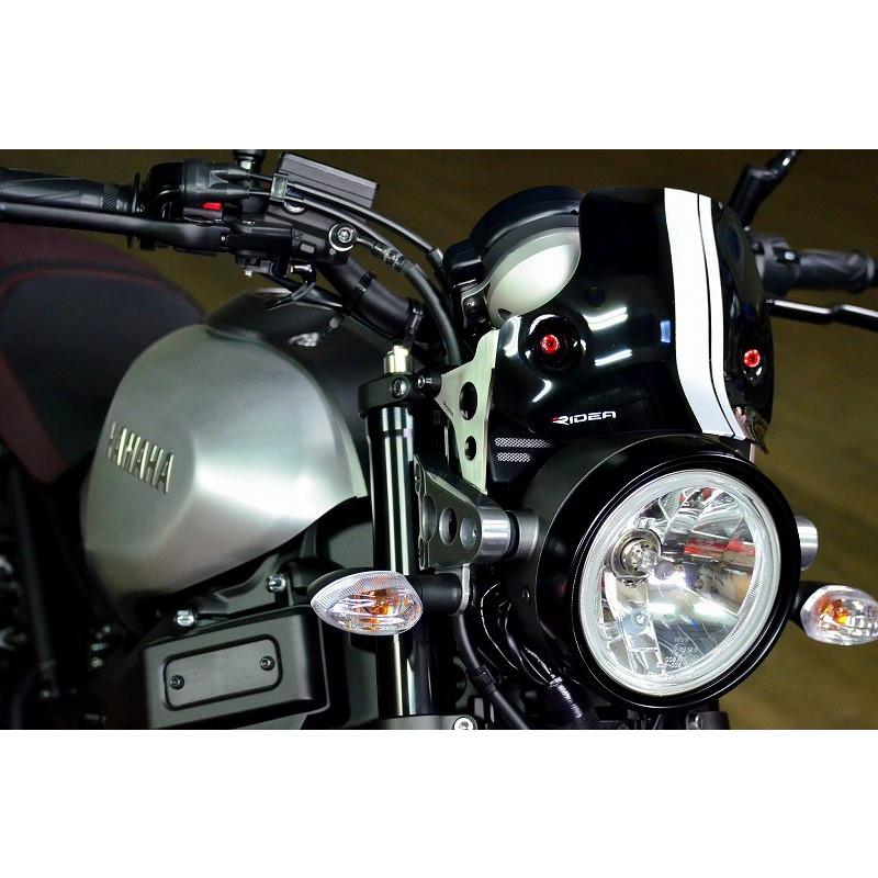 RIDEA リデア ウィンドスクリーン スクリーンボルトカラー：ブルー / スクリーン本体：ダークスモーク XSR900 YAMAHA ヤマハ メーターバイザー カウル関連 外装_6