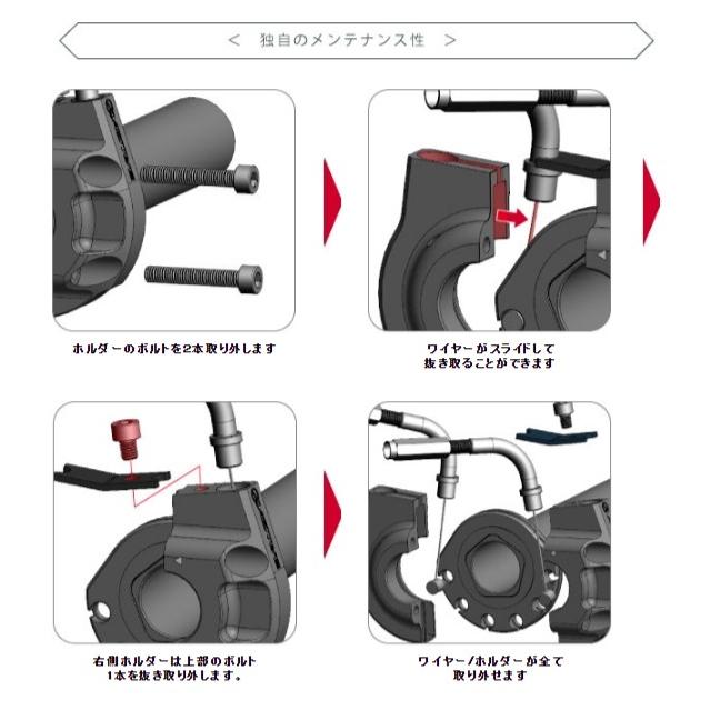 ACTIVE アクティブ 汎用ハイスロットルキット[EVO2] ホルダーカラー：ブラック / 巻取径：&Phi;46 ハイスロットルキット・スロットルキット ハンドル周辺パーツ