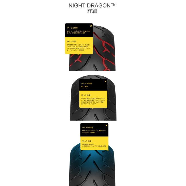 PIRELLI ピレリ NIGHT DRAGON GT【150/80 B16 M/C 77H TL Reinf