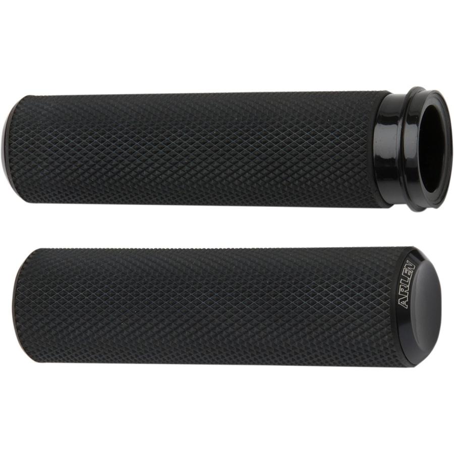 アレンネス　アルミビレットハンドルグリップ アレンネス（Arlen Ness） グリップローレット ケーブル【GRIP KNURLED