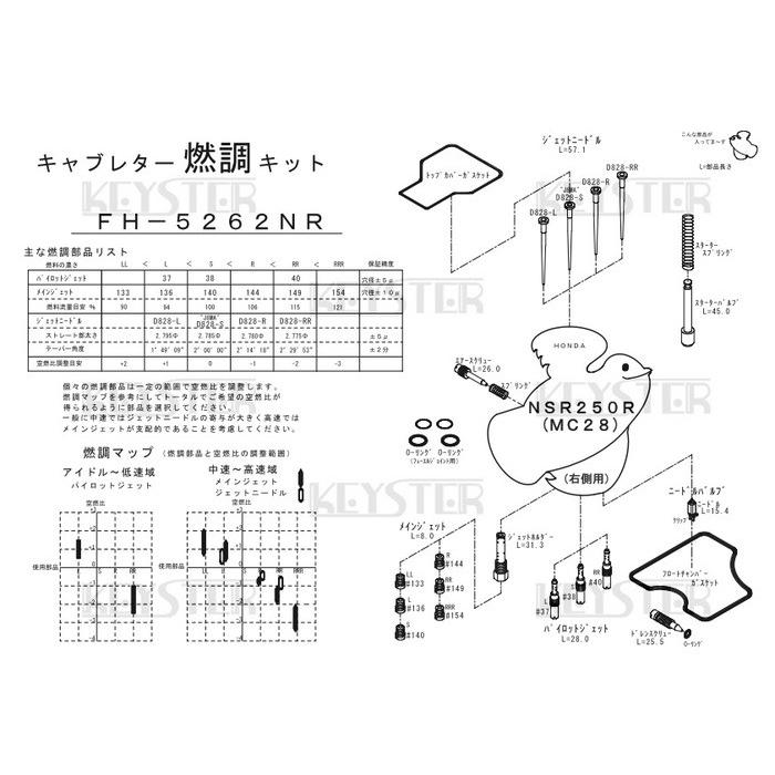 KEYSTER キースター 燃調キット＆スロットルバルブガイドガスケット タイプ：右側 NSR250R HONDA ホンダ｜webike02｜04
