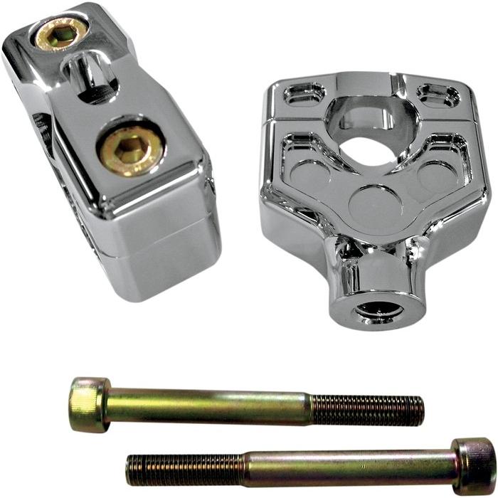 JOKER MACHINE ジョーカーマシーン ライザーシステム 2”DUAL HD クローム 【RISER 2” DUAL CHROME [0602-0369]】 ハンドルポスト・ハンドルライザー ハンドル