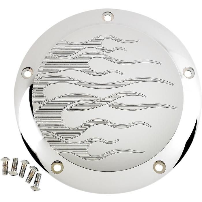 JOKER MACHINE ジョーカーマシーン ダービーカバー クロム炎 FL 【COVER DRBY CRM FLAM [1107-0481]】 HARLEY-DAVIDSON ハーレーダビッドソン エンジンパーツ