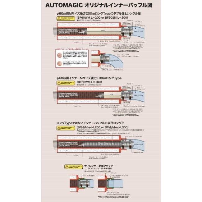 Auto Magic オートマジック インナーバッフルロングタイプ100mm｜webike02｜03