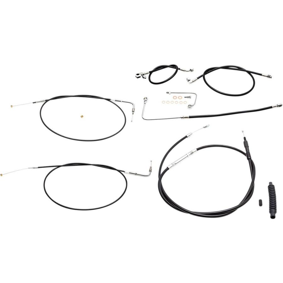 LA CHOPPERS LA CHOPPERS:エルエーチョッパーズ ブレーキラインキット BCH ブラック FLST 2015用