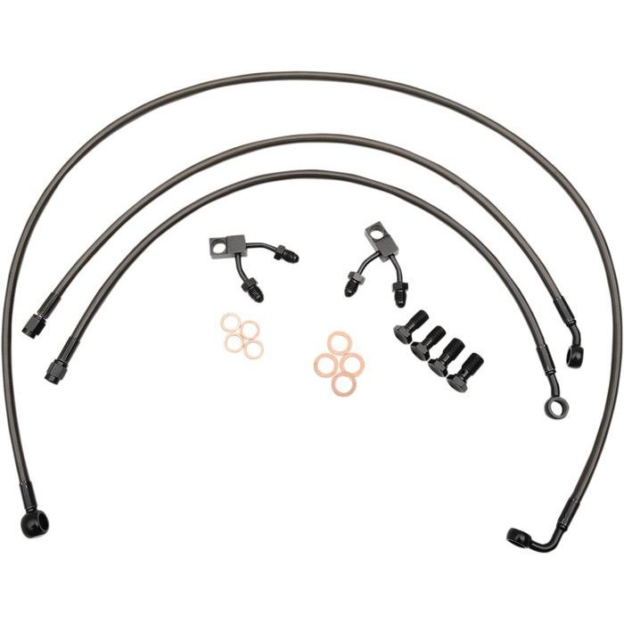 LA CHOPPERS エルエーチョッパーズ ブレーキラインキット ミッドナイトモデル 18-20” ST 2011-2014用 【BRKELINES MN18-20 11-14ST [1741-4384]】 ブレーキ