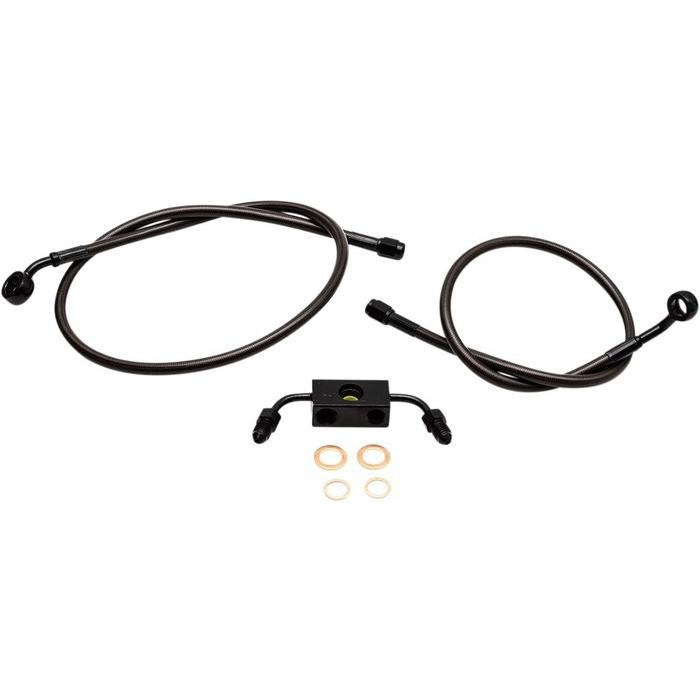 LA CHOPPERS エルエーチョッパーズ ブレーキラインキット ミッドナイトモデル ミニ FXD ABS用【BRKLINES MN MINI ABS [1741-4636]】 ブレーキ