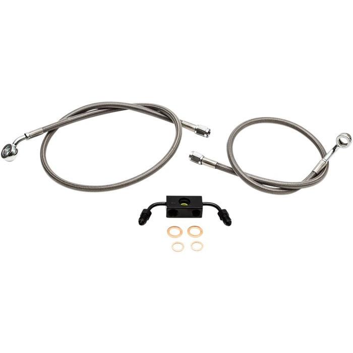 LA CHOPPERS エルエーチョッパーズ ブレーキラインキット ステンレス 18-20” FXD ABS用【BRKLINES SS 18-20 ABS [1741-4643]】 ブレーキ