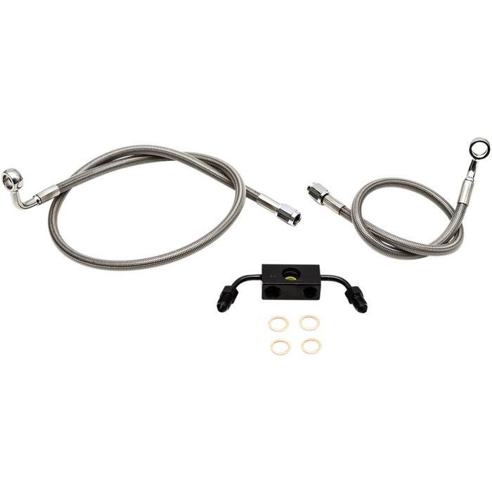 LA CHOPPERS エルエーチョッパーズ ブレーキラインキット ステンレス 12-14” XL ABS用【BRKLINES SS 12-14 ABS [1741-4649]】 ブレーキ