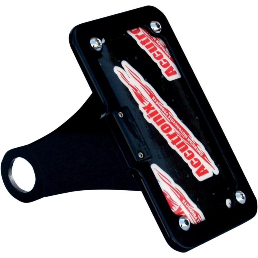 ACCUTRONIX アキュトロニクス ナンバープレートマウント ランプ付き ブラック 2004-13XL【MOUNT LP W/LIGHT 4-13XL B [2030-0684]】 サイドナンバーキット 外装